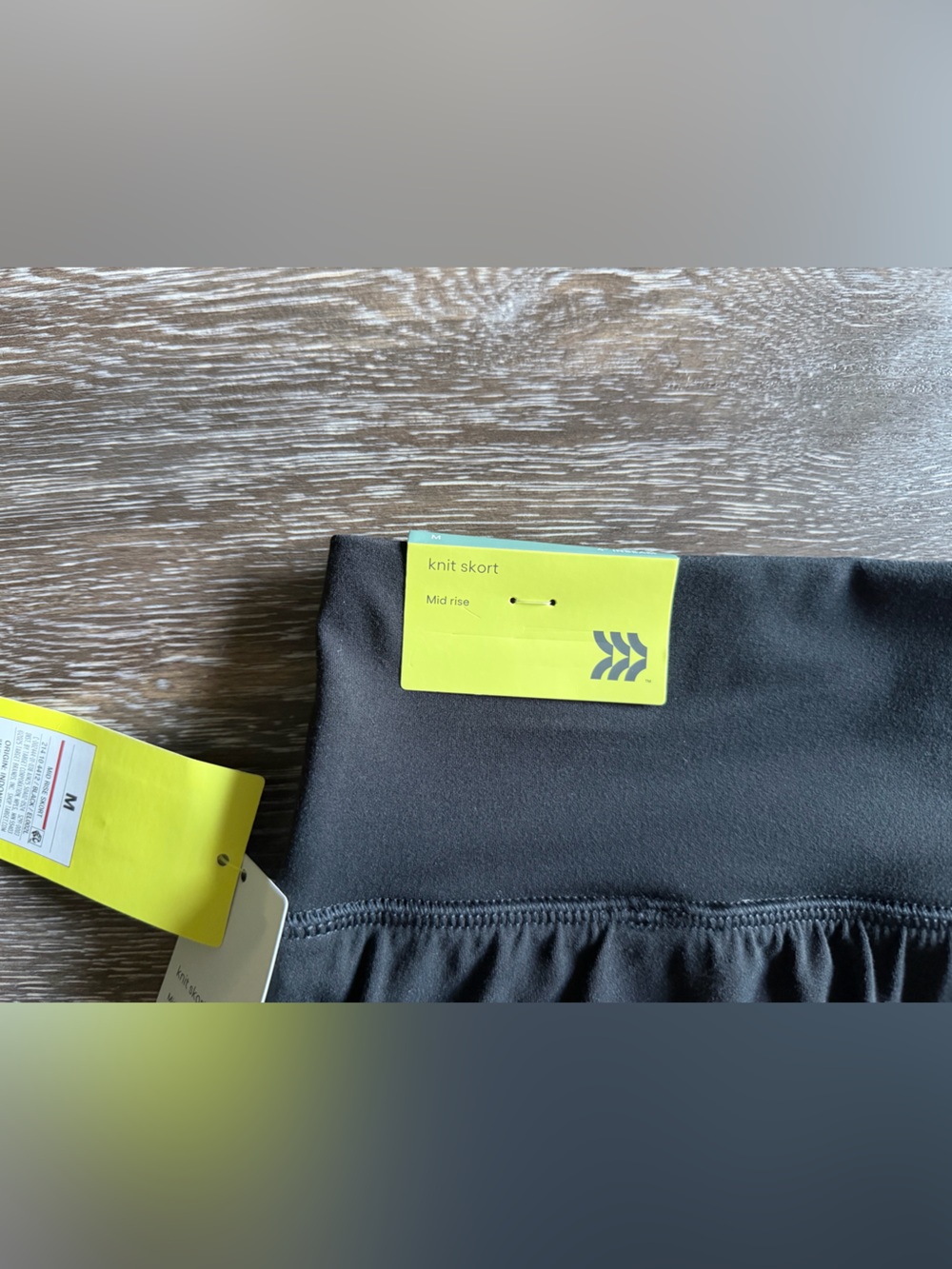 NWT All in Motion Black Mid-Rise Knit Skirt Skort - Picture 5 of 6